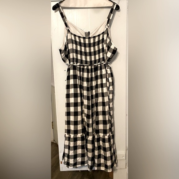 🖤🤍Lane Bryant - Spring Gingham Button-Front Midi Dress - Picture 3 of 8